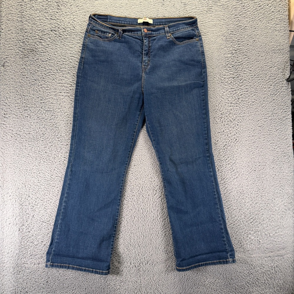 Levi's 512 Jeans Womens 18 Blue Cotton Denim Bootcut Slimming Workwear Stretch